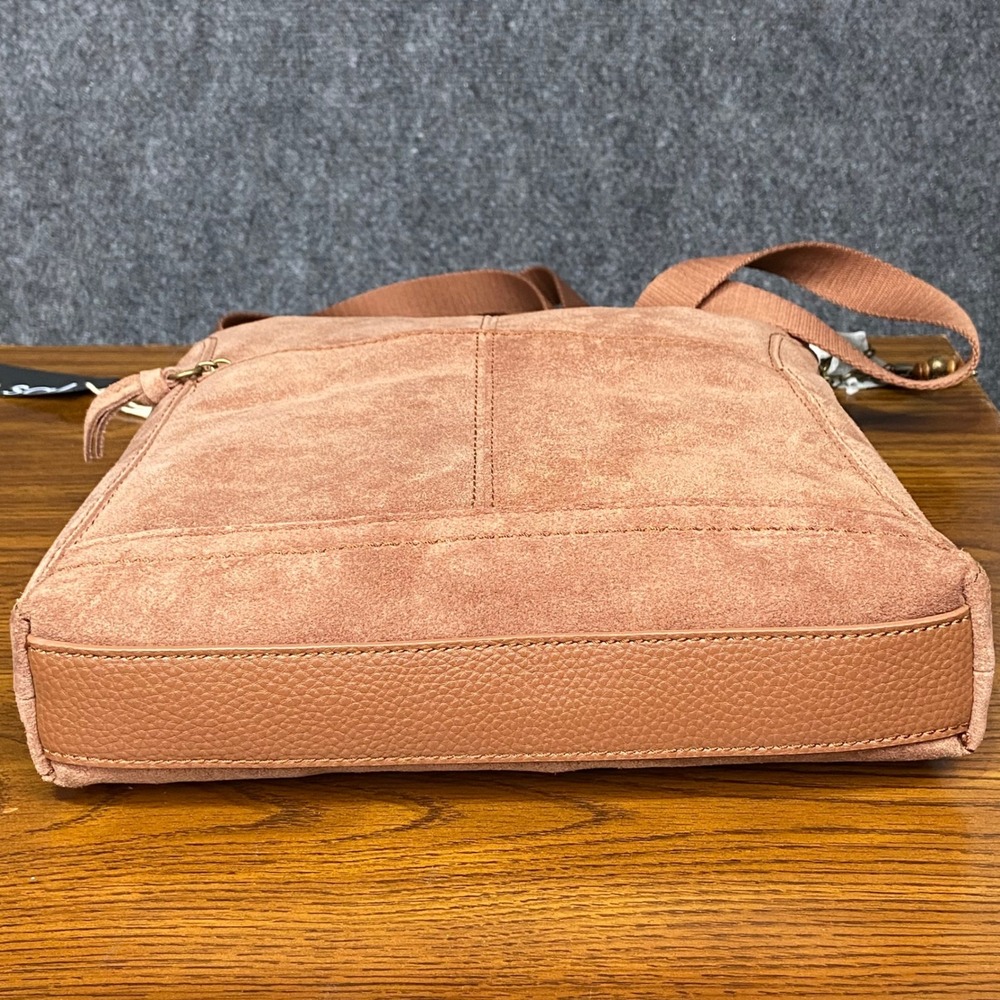 The Sak Lucia Leather Hobo Bag Women's Suede Patchwork Crossbody Purse 107528 - Picture 12 of 15